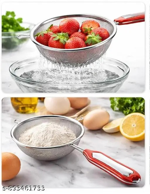 Stainless Steel Soup Stainer – Plastic handle -Single jali