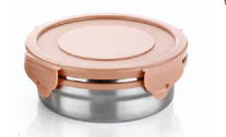 Stainless Steel Round Bite Container 250ML