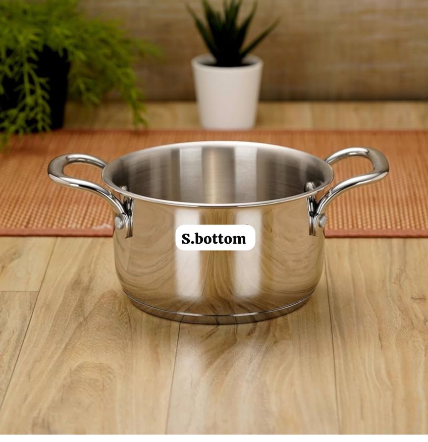 Stainless Steel Stew Pot Sandwich Bottom Mirror Finish