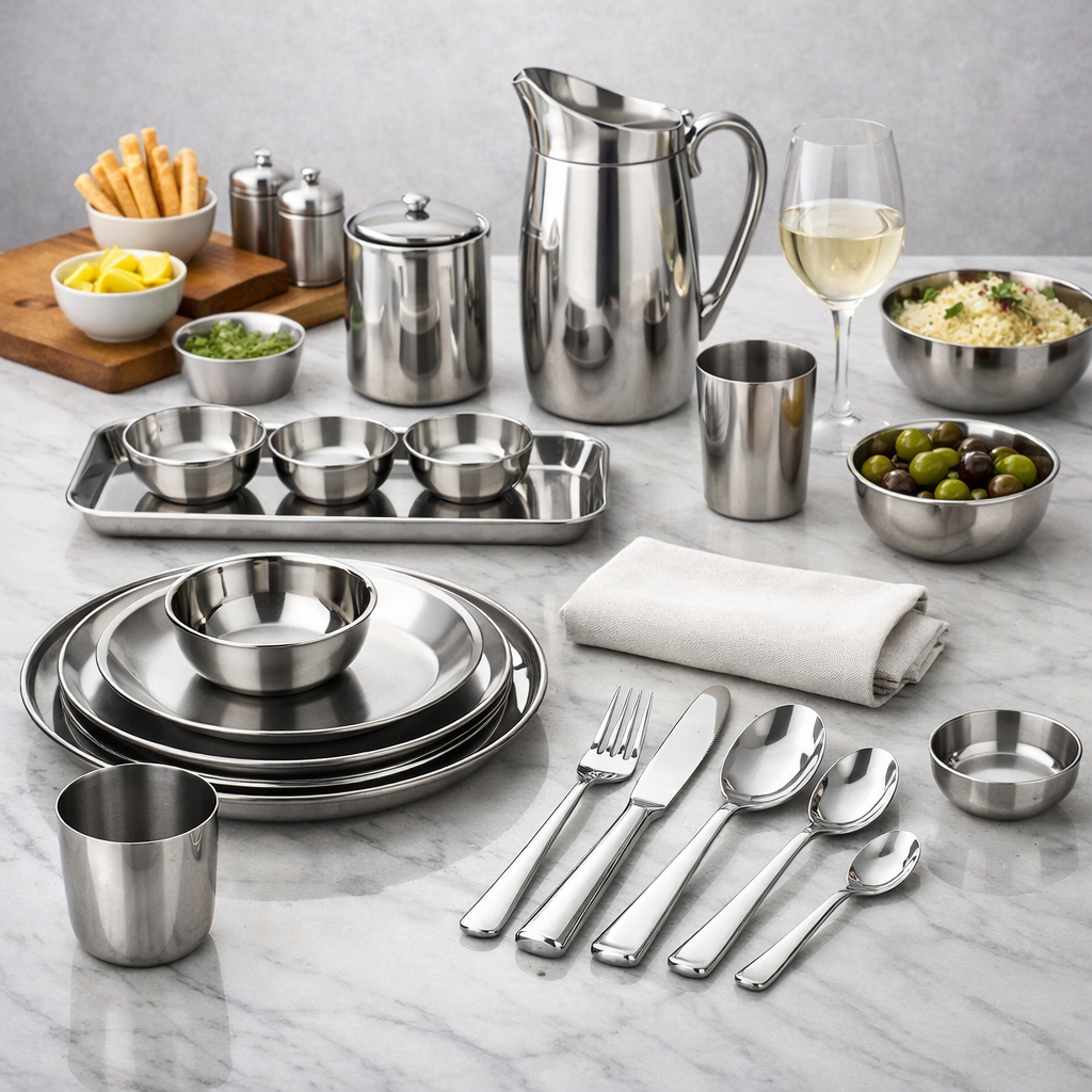 Premium Tableware Collection – Stainless Steel Kitchen & Dining Essentials