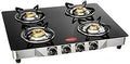 Gas Stove Stainless Steel (4 Burner) Black