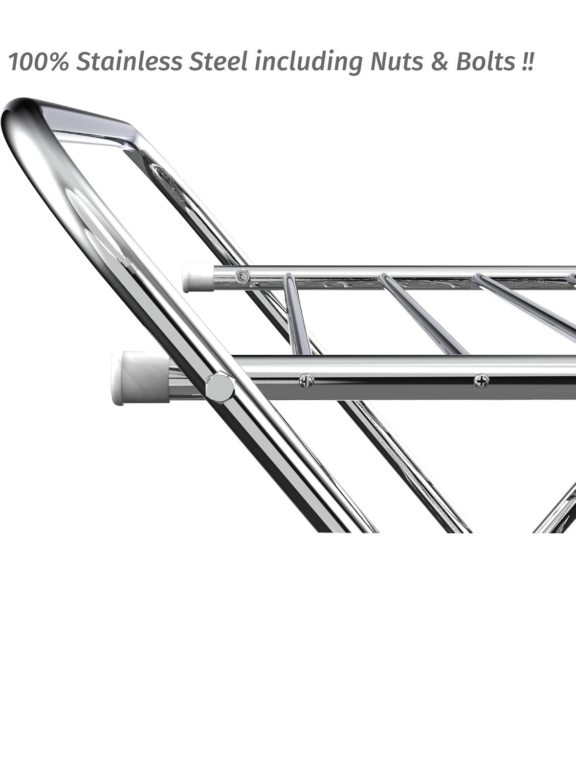 Heavy Duty - 0.75 inch-9 rod Steel Foldable Cloth drying Towel Stand