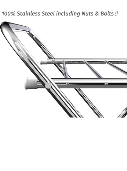 Heavy Duty - 0.75 inch-9 rod Steel Foldable Cloth drying Towel Stand