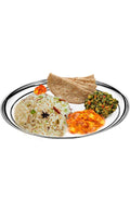 Stainless Steel Rajbhog Plate | Set of 6 | Plain