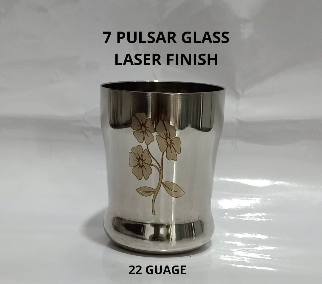 Prashi Stainless Steel Monalisa Glass Set Of 6) Lazer