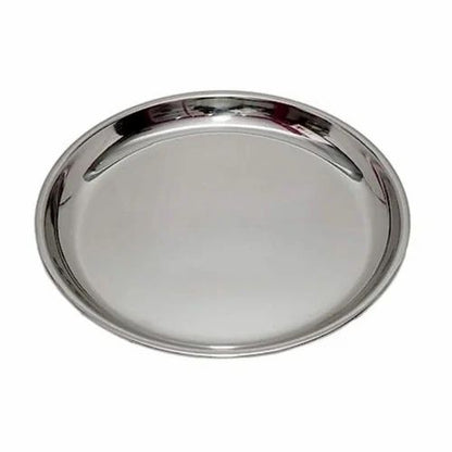 Stainless Steel China Plate | Set of 6 | Laser Assorted Flower