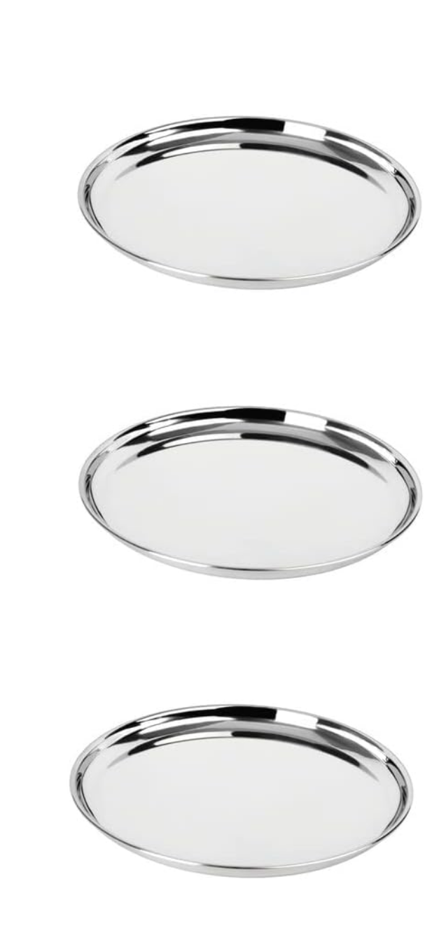 Stainless Steel Beggy Thali | Set of 6 | Plain