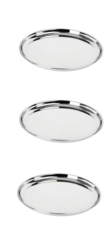 Stainless Steel Beggy Thali | Set of 6 | Plain