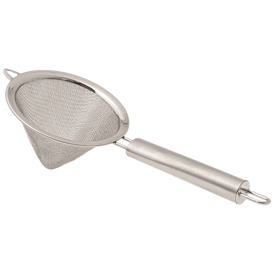 Stainless Steel Tea Stainer – Fine Mesh (conical single jali) Pipe handle