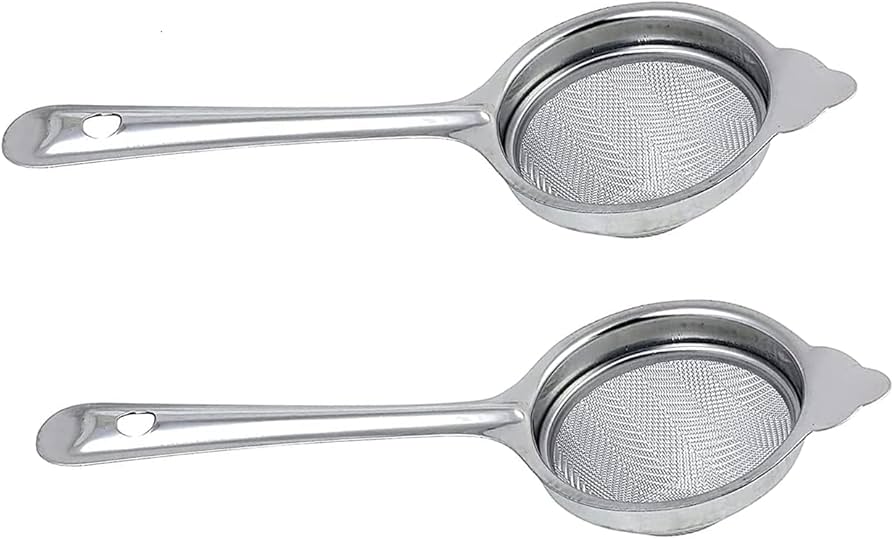 Stainless Steel Tea Stainer – Fine Mesh (single jali) Patti handle