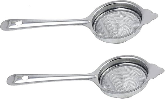 Stainless Steel Tea Stainer – Fine Mesh (single jali) Patti handle