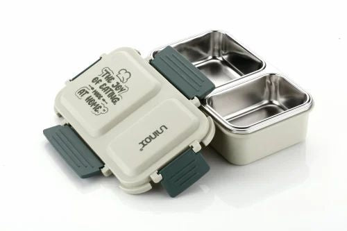 Tiffi Two Stainless Steel Lunch Box 2 Partition Mirror Finish