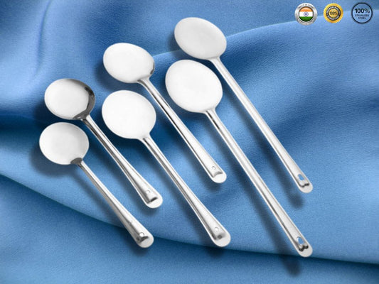 Stainless Steel Skimmer Poni Serving Spoon Mirror Finish