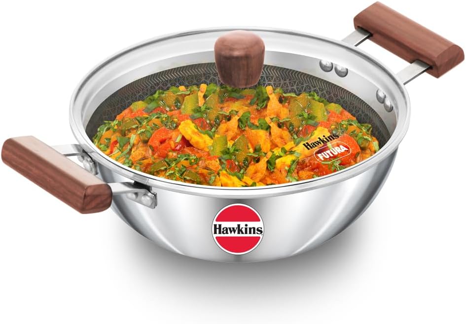 Hawkins Tri-Ply Stainless Steel Appachatty Deep Kadhai