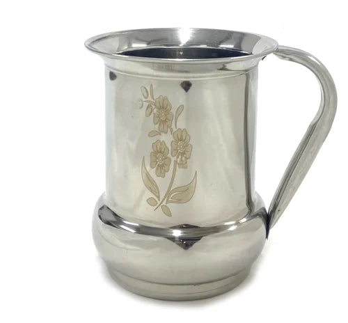 Prashi Steel Stainless Steel Water Jug Laser Design (Without Lid)