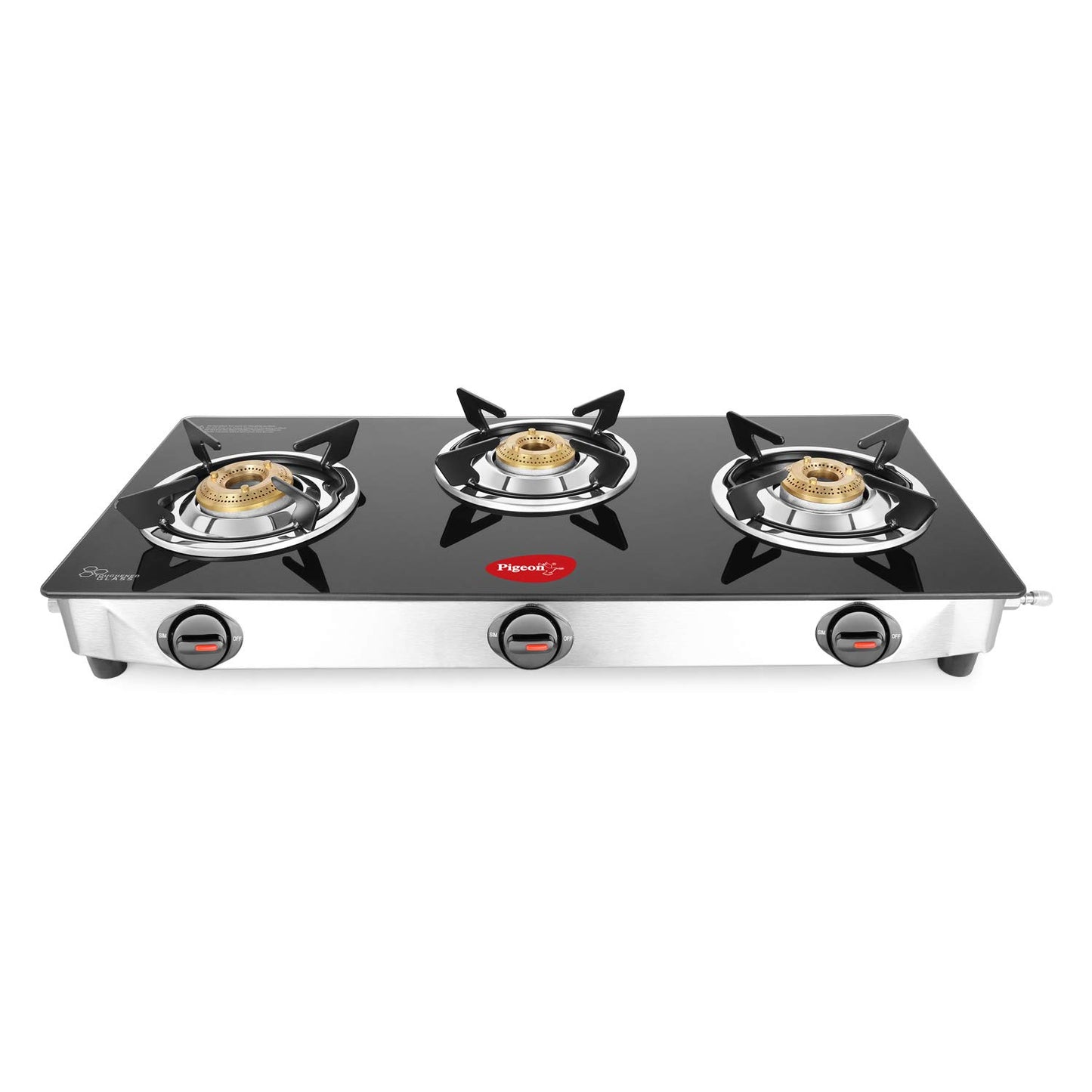Gas Stove Stainless Steel (3 Burner) Black