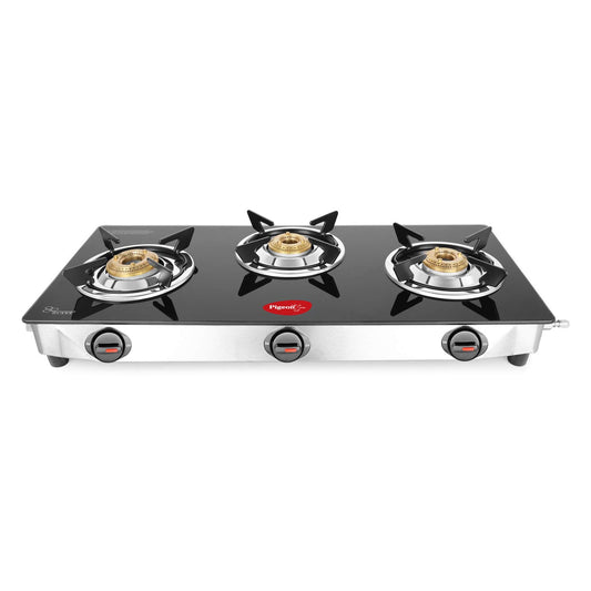 Gas Stove Stainless Steel (3 Burner) Black