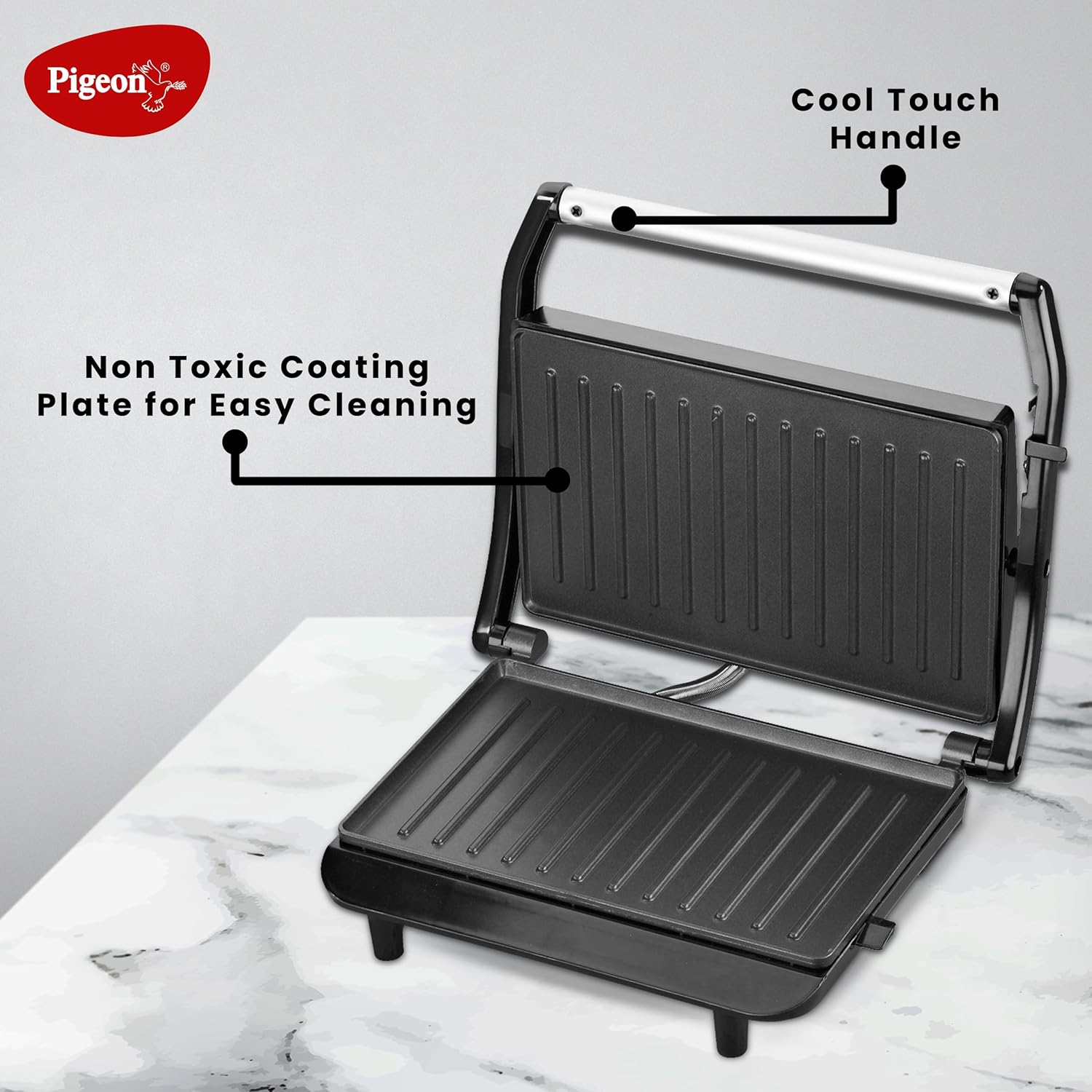 Panini Sandwich Griller Black Nonstick