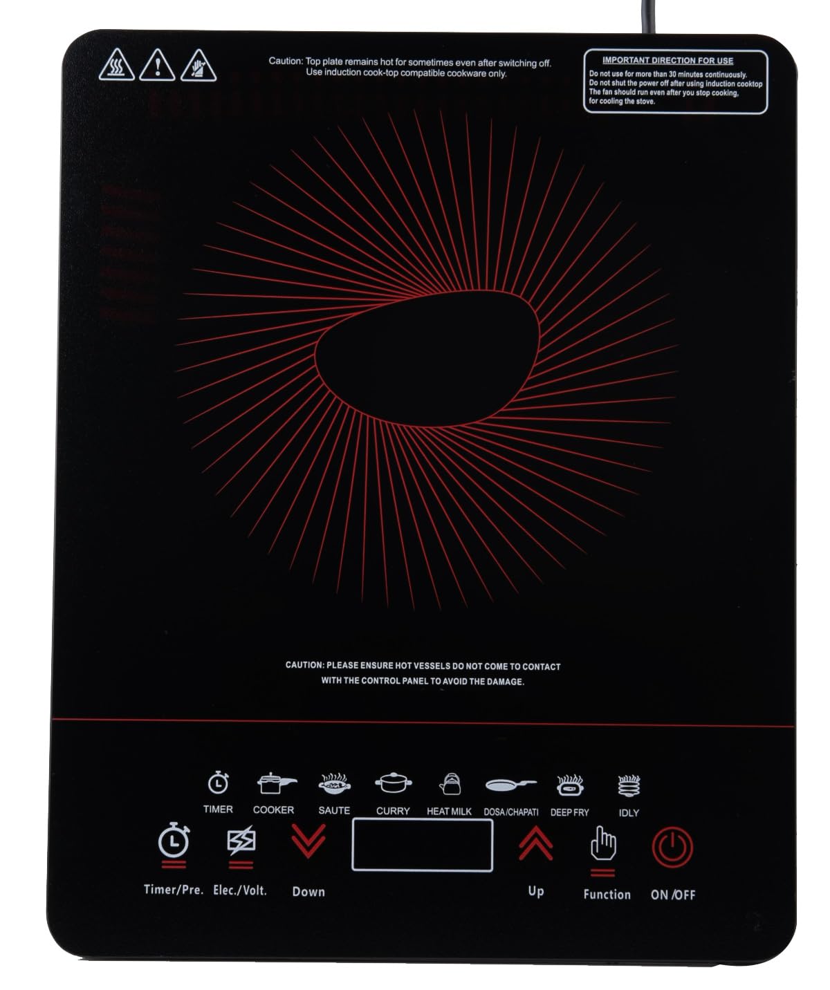 Stella Induction Cooktop 1800W Feather Touch Control