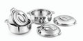 Stylo Stainless Steel Casserole Set of 3 (500ml, 1000ml, 1500ml)