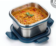 Square Bite Stainless Steel Lunch Box 400ML / 520ML