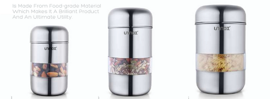 Eco Lock Stainless Steel Canister 700ml / 1000ml / 1700ml